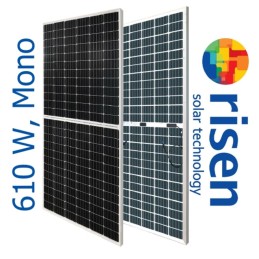 Painel Solar Bifacial 610W RSM144-10-610BNDG - RISEN