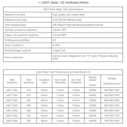 SE300CF - TERMOSIFÃO TUBOS DE VÁCUO 200 LITROS - SOLENERGY